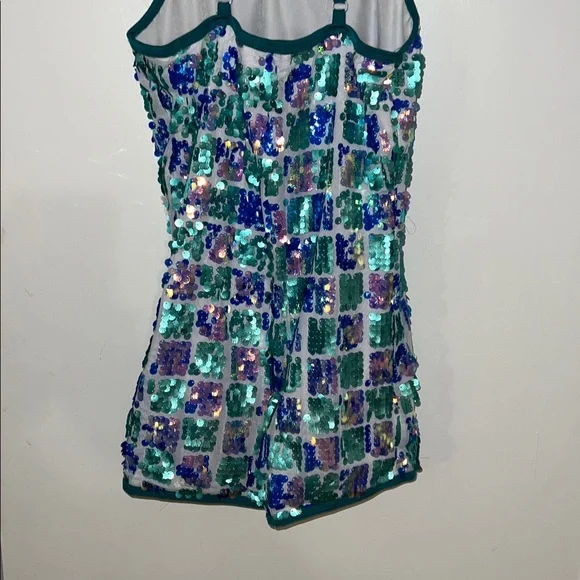 LYLESS SIZE CHILD LG. Blue & green. Leotard w/ bow great condition. - Picture 3 of 3